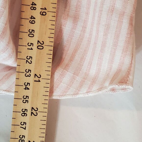 Lavender Field Women’s Cotton Top M Pink White Casual Boho V Neck Bell Sleeve - Picture 9 of 9